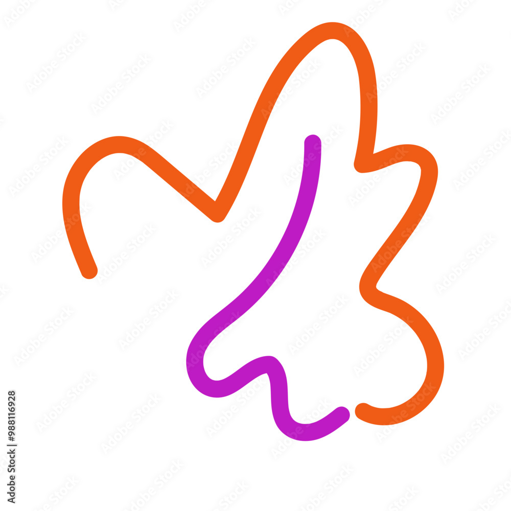 Orange purple squiggly lines abstract vectors Orange purple squiggly lines abstract vectors