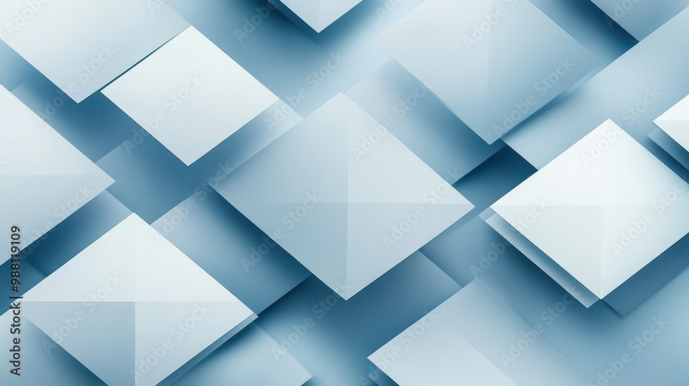 Abstract Geometric Background with Overlapping Blue and White Squares - Modern Design Texture Abstract Geometric Background with Overlapping Blue and White Squares - Modern Design Texture
