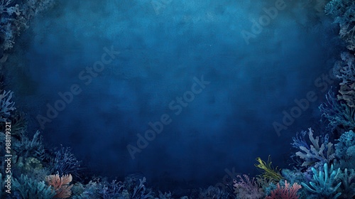 Underwater Coral Reef Background with Copy Space for Text or Design.