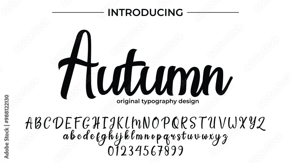 Autumn Font Stylish brush painted an uppercase vector letters, alphabet, typeface Autumn Font Stylish brush painted an uppercase vector letters, alphabet, typeface