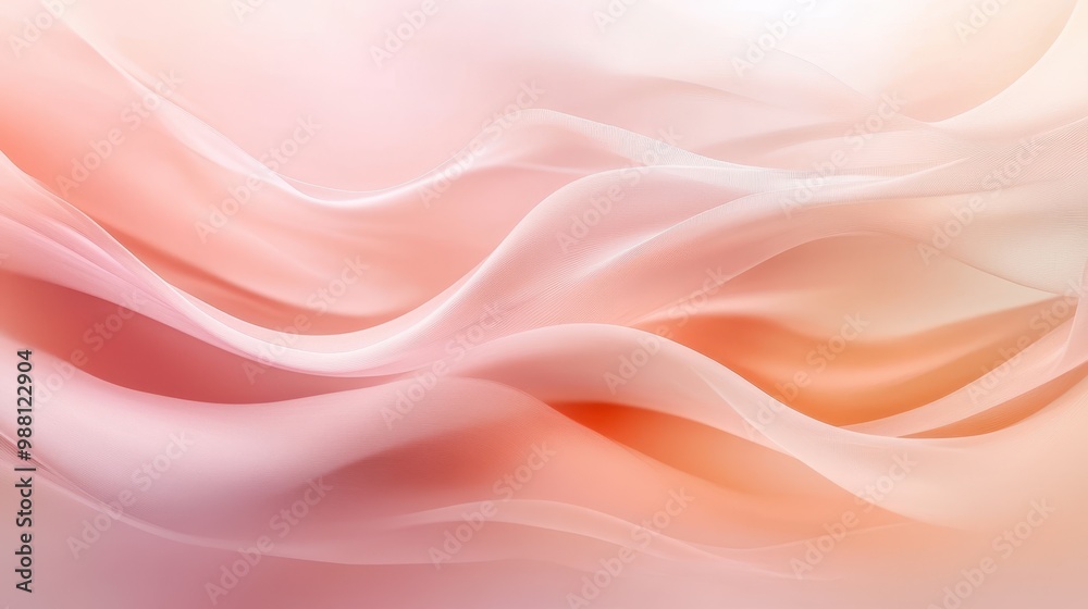 Fototapeta premium Abstract Pink and Orange Wavy Background for Website, Presentation, or Design Project.