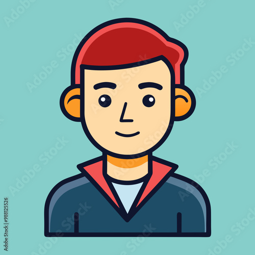 set of funny cartoon manager