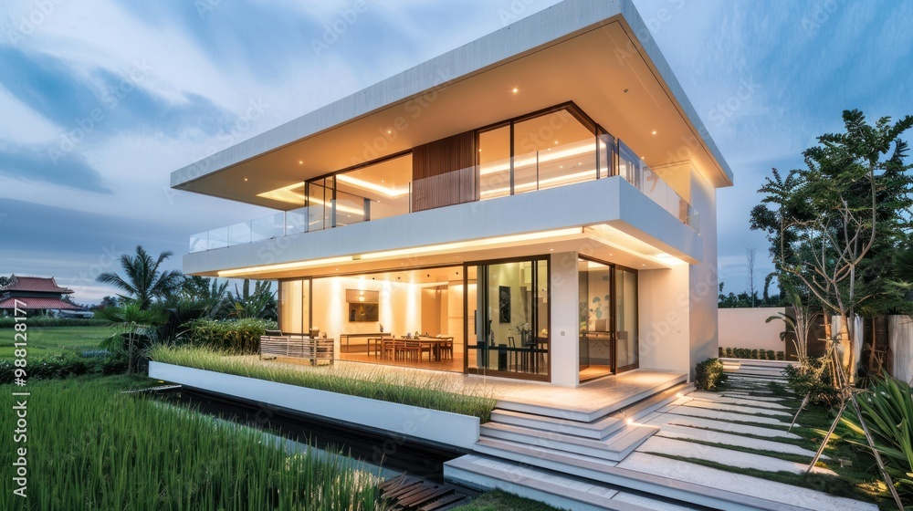 Modern Minimalist House in Tropical Setting Modern Minimalist House in Tropical Setting