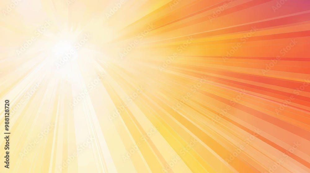 Abstract Background with Sunburst Pattern in Warm Yellow and Orange Colors.