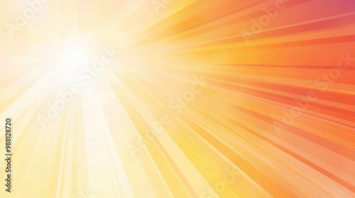 Abstract Background with Sunburst Pattern in Warm Yellow and Orange Colors.