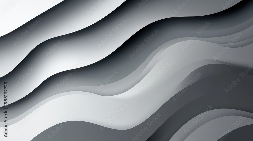 Abstract Grey and White Wavy Background with 3D Paper Cut Style for Modern Design and Presentation Abstract Grey and White Wavy Background with 3D Paper Cut Style for Modern Design and Presentation