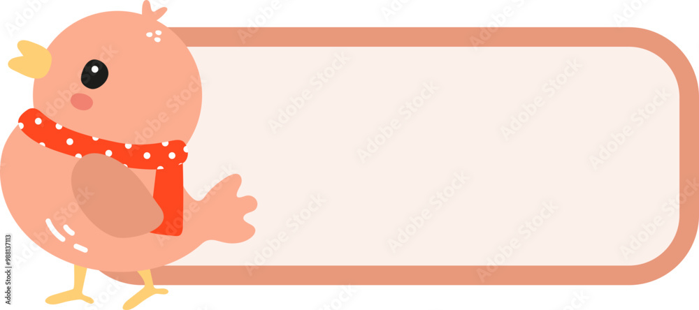Fototapeta premium Chick-NameTag