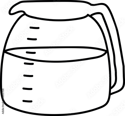 Outline of an Empty Coffee Pot with a Simple Design
