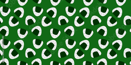 onigiri pattern background. Japanese food seamless pattern. onigiri rice balls illustration. Onigiri Japanese Food Pattern background. Japanese rice balls seamless pattern background.