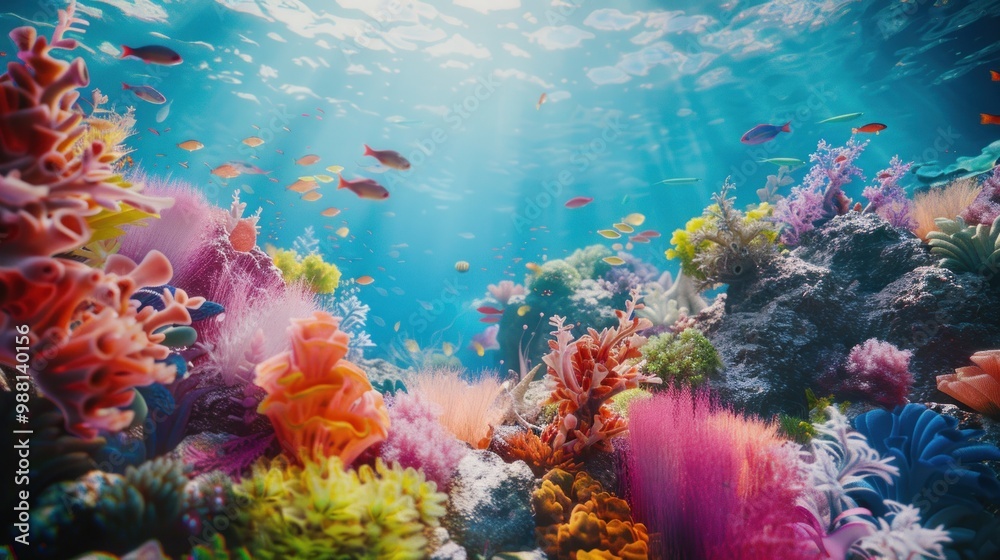 Fototapeta premium Vibrant Coral Reef Underwater