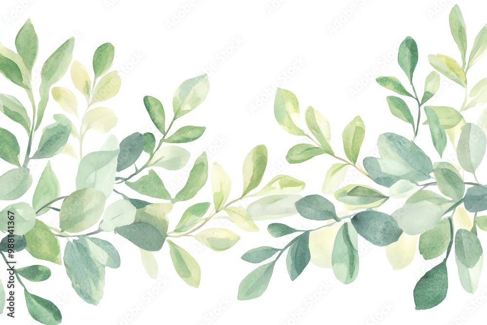 Greenery Foliage Borders Edges adorned with leaves Greenery Foliage Borders Edges adorned with leaves