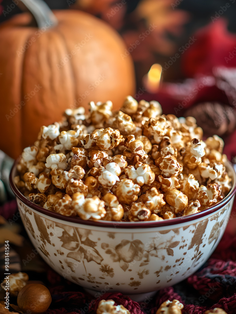 Thanksgiving themed popcorn, food photography Thanksgiving themed popcorn, food photography