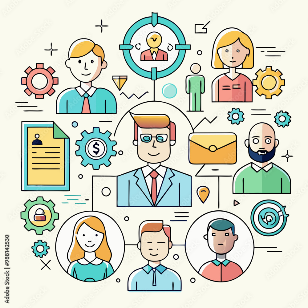Business people and Teamwork line icons set. Businessman, human resources, work group, meeting, partnership, success, resume, professional collaboration, leadership, career development, corporate stra Business people and Teamwork line icons set. Businessman, human resources, work group, meeting, partnership, success, resume, professional collaboration, leadership, career development, corporate stra