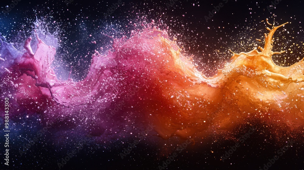 Abstract Colorful Liquid Splash Background Abstract Colorful Liquid Splash Background