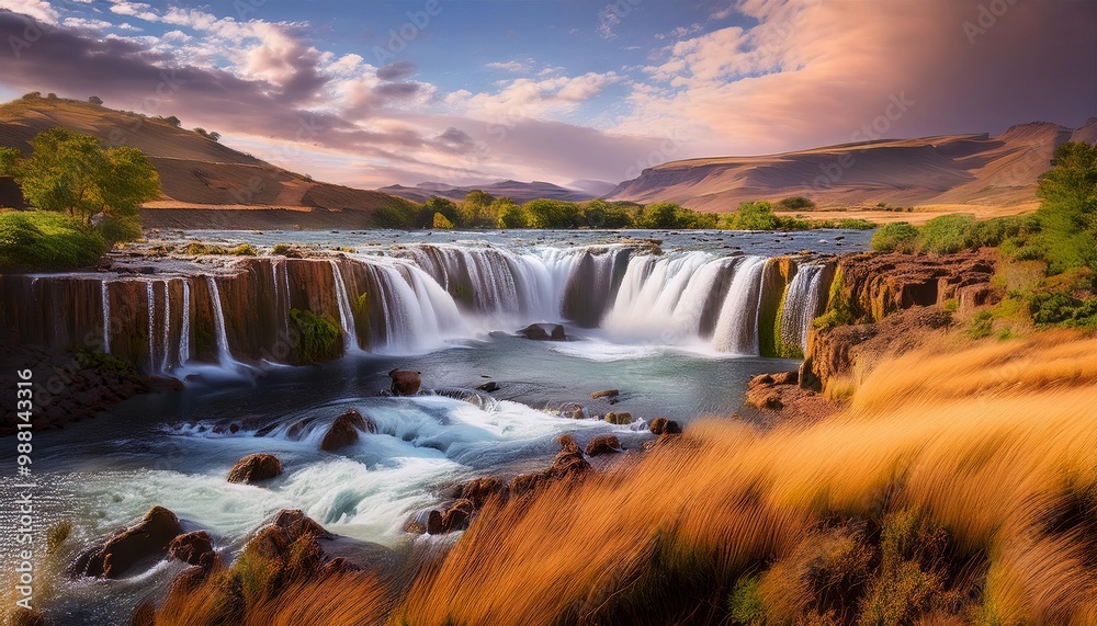 Fototapeta premium waterfall in the mountains