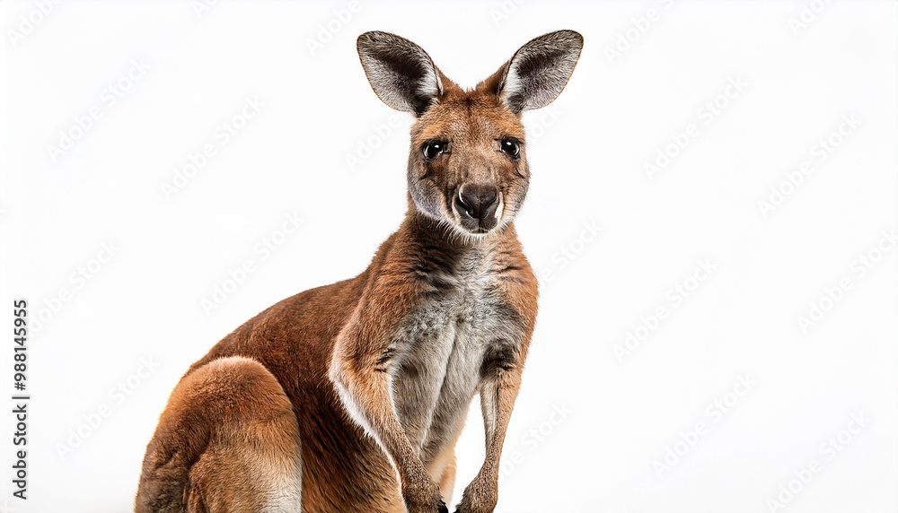 A full body with real and perfect body part and legs, standing front view, isolated on white background, Portrait of a kangaroo, A full body with real and perfect body part and legs, standing front view, isolated on white background, Portrait of a kangaroo,