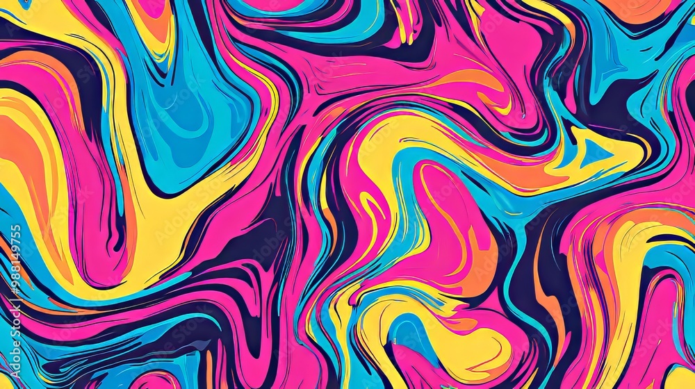 groovy 70s psychedelic backgrounds with waves and swirls in retro style groovy 70s psychedelic backgrounds with waves and swirls in retro style