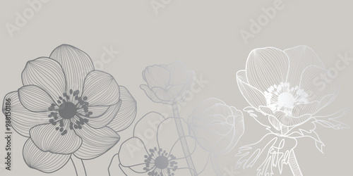 Luxury golden branch of flower background wall art vector design home decorate 