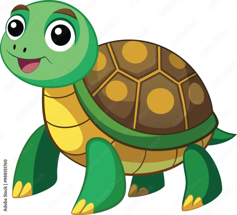 Obraz premium Turtle full body vector illustration,on a isolated background,eps format