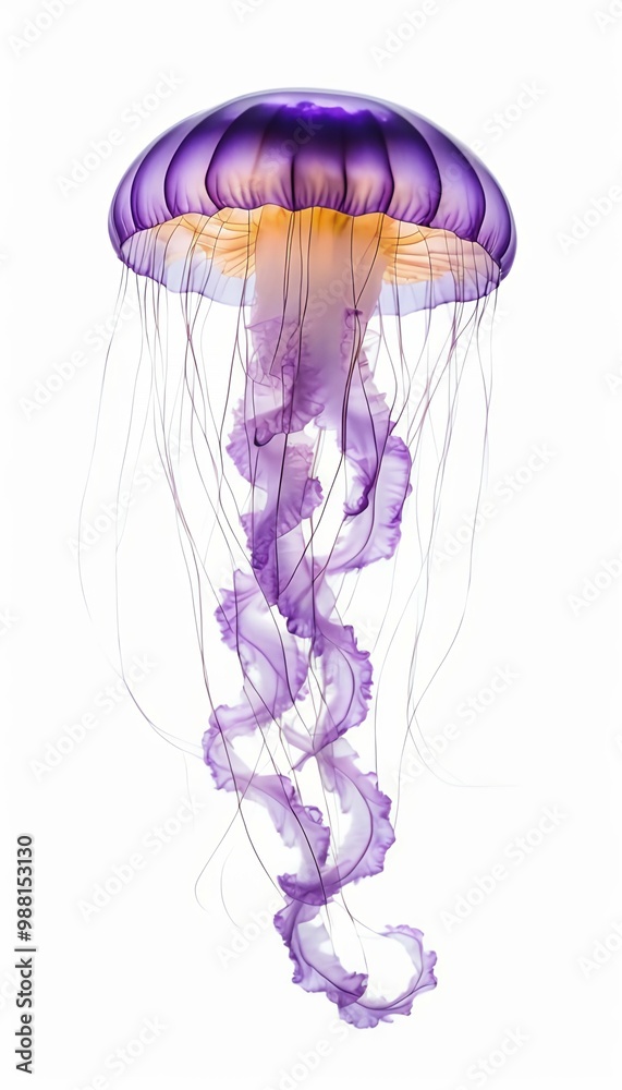 jellyfish background olated purple white luminescent animal animal jellyfish fish sea blue purple violet magenta luminescent jellyfish aquarium ocean water jelly medusa marin deep tentacle isolated