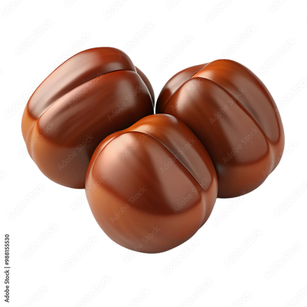 Roasted Chestnuts 3d cartoon style illustration Roasted Chestnuts 3d cartoon style illustration