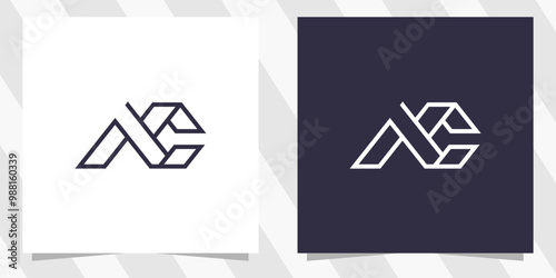 letter ac ca logo design vector