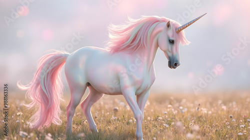 Enchanted Unicorn in a Dreamy Landscape