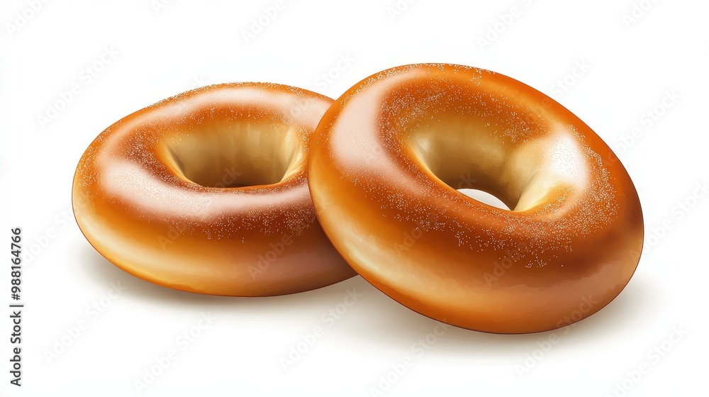 Traditional Turkish Bagels in Minimal Vector Style on White Background - Clean Design with Focus on Shape and Texture Traditional Turkish Bagels in Minimal Vector Style on White Background - Clean Design with Focus on Shape and Texture