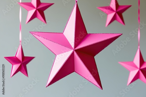 Delightful Springtime Pink Star Decoration for Cheerful Celebrations