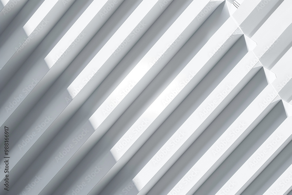 Abstract 3d white diagonal line with grey shadow in architectural context Abstract 3d white diagonal line with grey shadow in architectural context