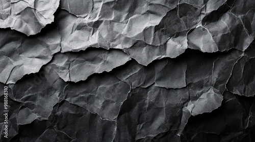 Abstract background. Texture of folded black toner paper and overlay poster.