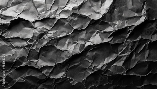 Abstract background. Texture of folded black toner paper and overlay poster.