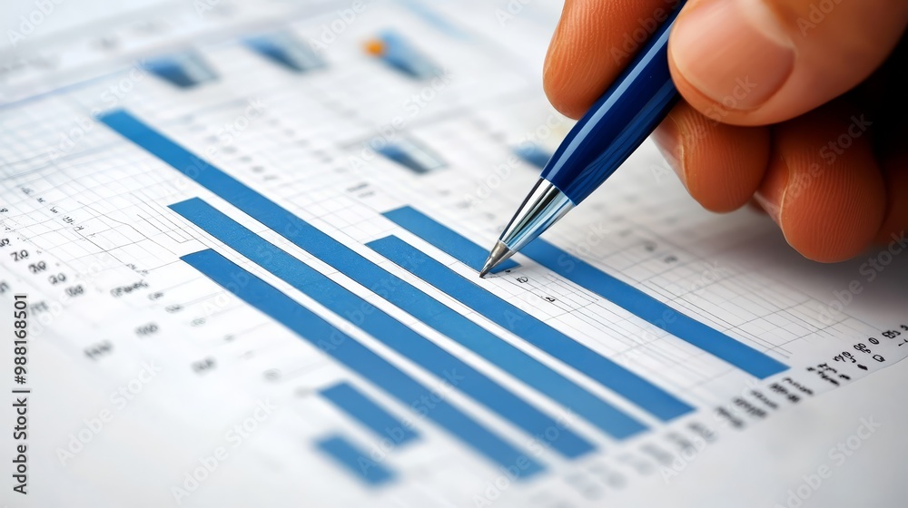 Business Analyst Analyzing Financial Data Graph Chart Business Analyst Analyzing Financial Data Graph Chart
