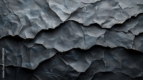 Abstract background. Texture of folded black toner paper and overlay poster.