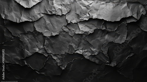Abstract background. Texture of folded black toner paper and overlay poster.
