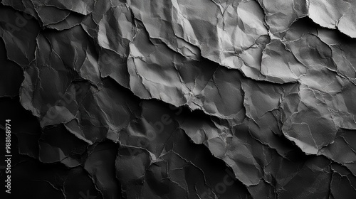 Abstract background. Texture of folded black toner paper and overlay poster.