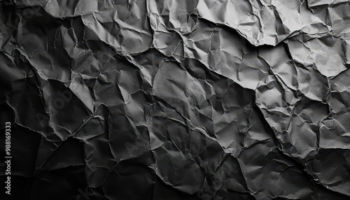 Abstract background. Texture of folded black toner paper and overlay poster.