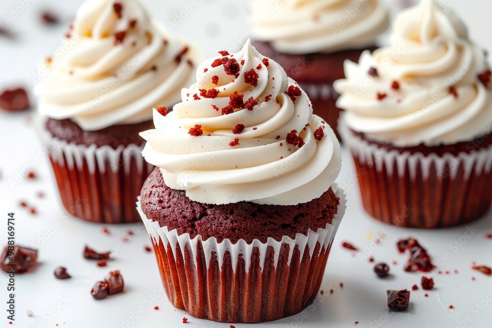 Red velvet cupcakes with cream cheese frosting Red velvet cupcakes with cream cheese frosting