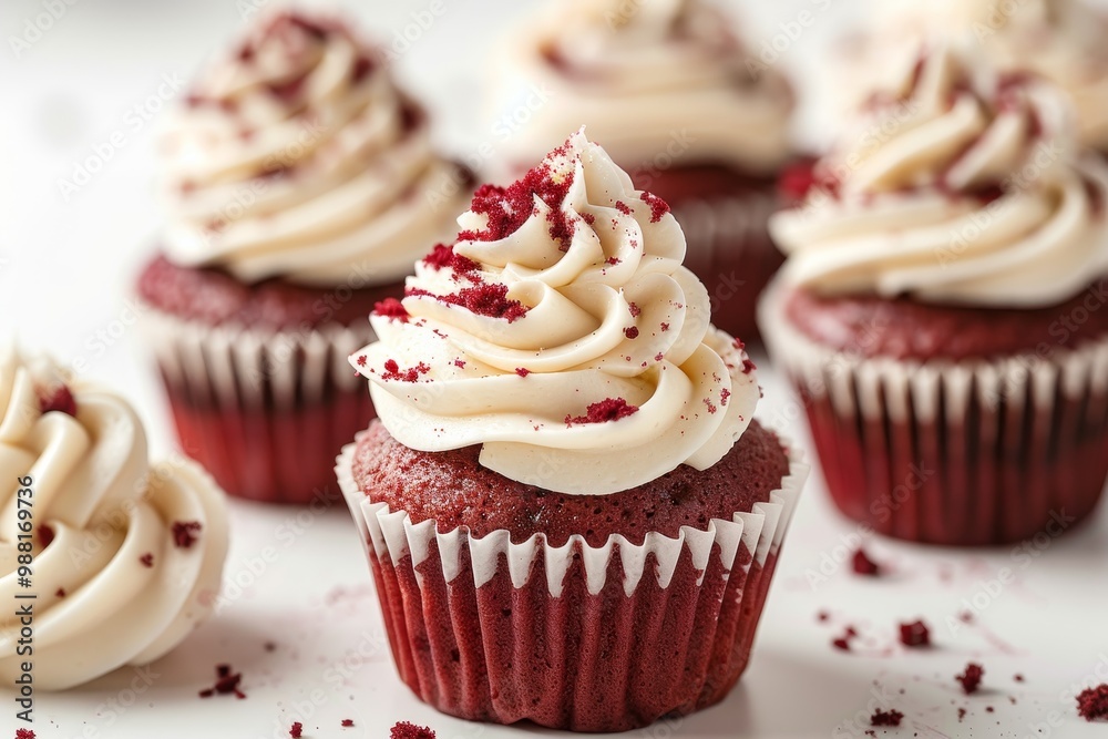 Red velvet cupcakes with cream cheese frosting Red velvet cupcakes with cream cheese frosting