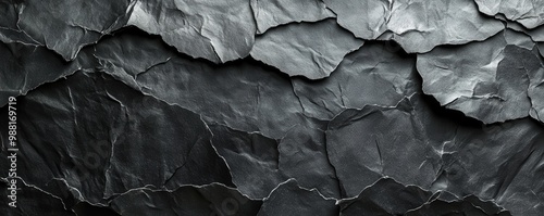 Abstract background. Texture of folded black toner paper and overlay poster.