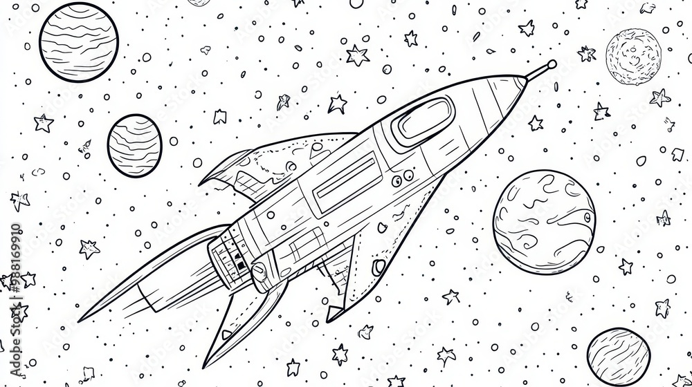 Space Rocket Journey Through the Stars Space Rocket Journey Through the Stars