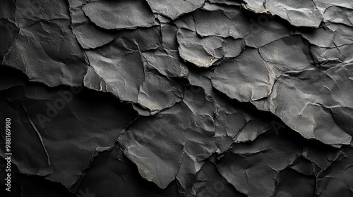 Abstract background. Texture of folded black toner paper and overlay poster.