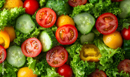 Fresh vegetable salad. Healthy food. Healthy eating concept