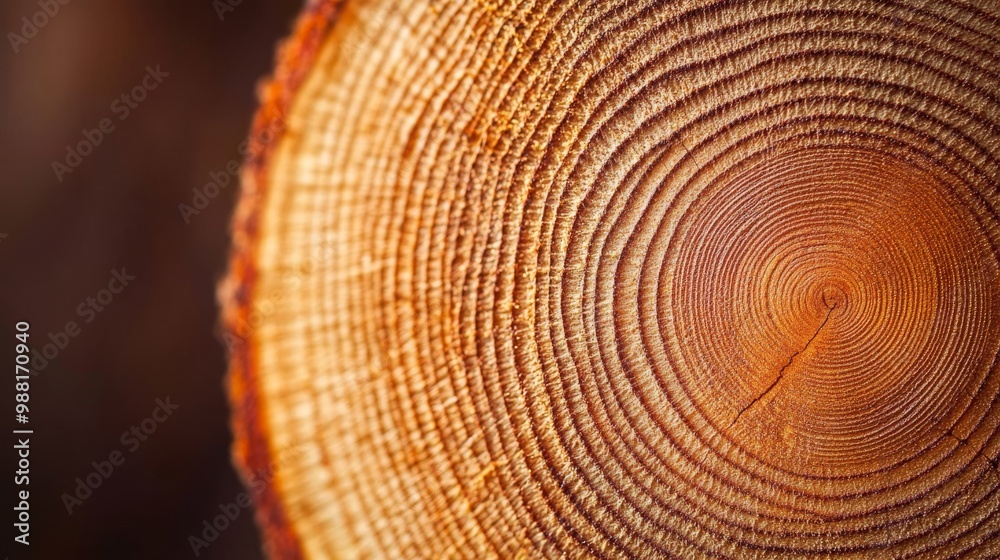 Fototapeta premium Close up textures of growth rings on tree trunk