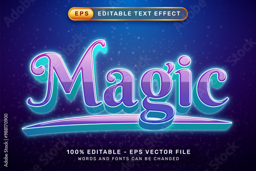 magic 3d text effect and editable text effect