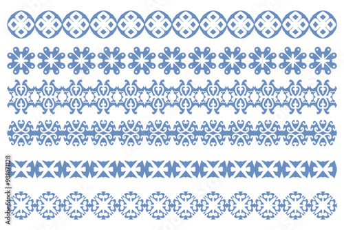 Decorative ornament border design set