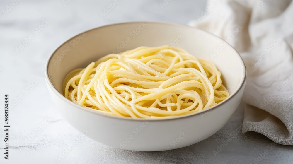 Delectable Pasta Delight: A Comforting Bowl of Buttery Linguine Delectable Pasta Delight: A Comforting Bowl of Buttery Linguine