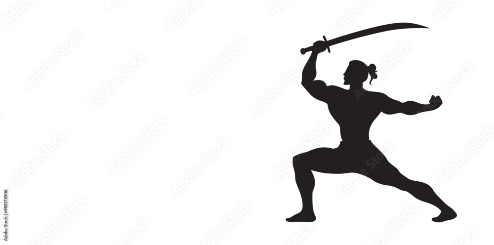 Yoga pose man silhouette vector art illustration isolated on white background. Yoga pose man silhouette vector art illustration isolated on white background.