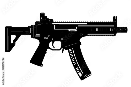 vector silhouette of a Compact Assault Carbine