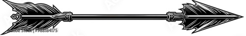 Bidirectional Arrow Graphic in Monochrome Minimalist Design